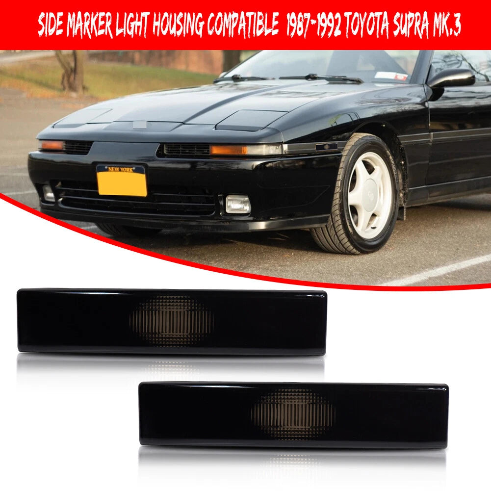 Smoke Lens Side Marker Lights for Toyota Supra (1987–1992) & Celica (1986–1989)