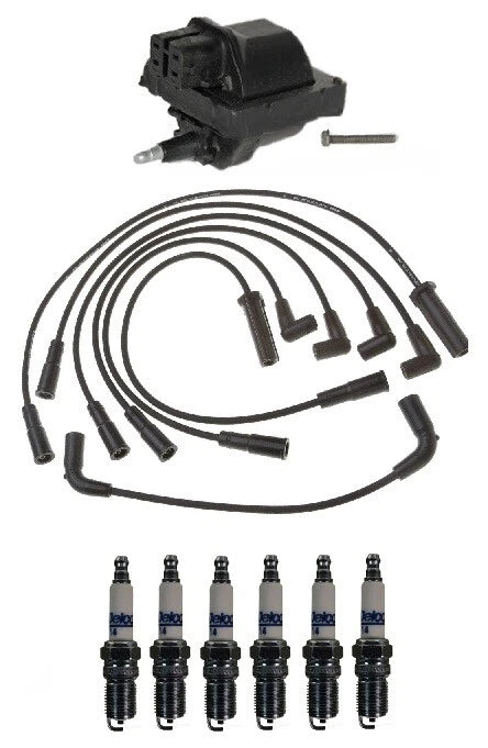 Ignition Wires & Coil with 6 Spark Plugs Kit for Oldsmobile Chevy GMC (4.3L V6)