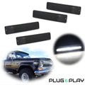 Set of 4 Smoked Black Lens LED Front & Rear Side Marker Lights for Jeep J Series