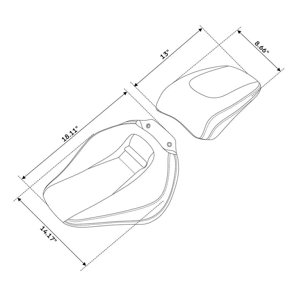 Driver & Passenger Pillion Seats for Harley Breakout FXBR FXBRS (2018-2023)