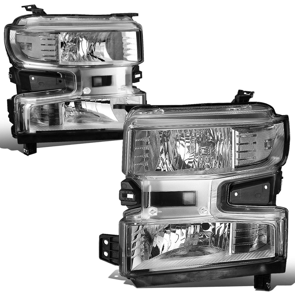 Chrome/Clear Headlight Lamp for Chevy Silverado 1500 WT (2019–2021)