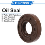 Set of 2 Oil Seal Rotary Shaft Seal FKM Rubber 15x32x7mm