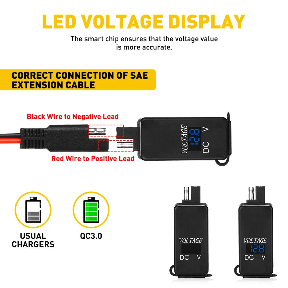 USB Charger Adapter for Motorcycle (Waterproof)