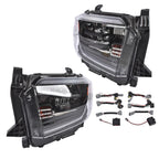 2X Black LED Headlights for Toyota Tundra TRD Sport & Pro (2018–2021)