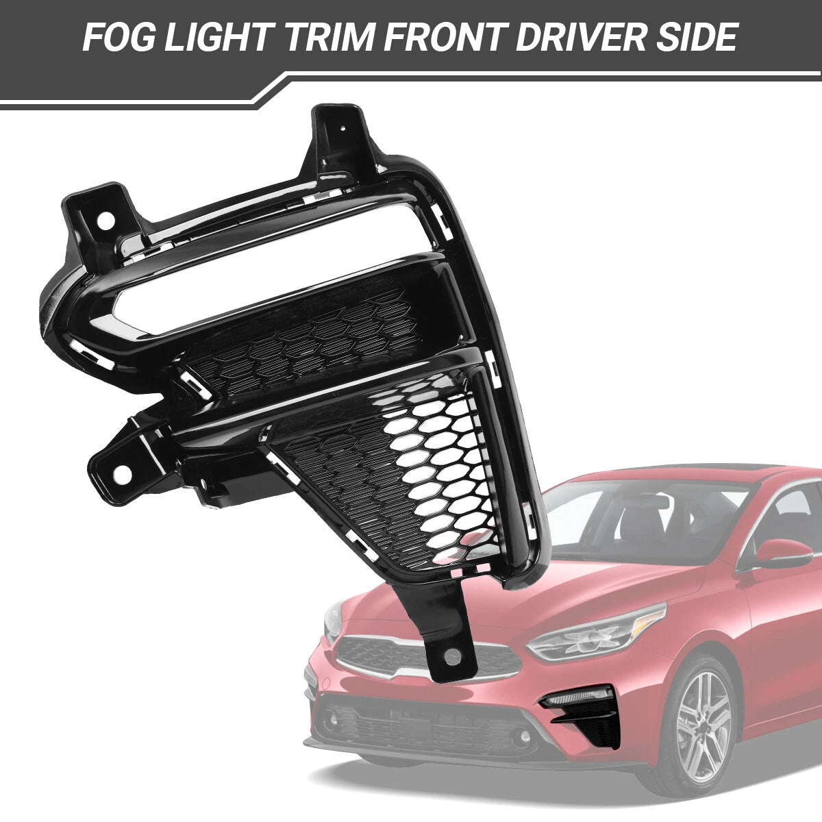 Fog Light Trim for Kia Forte (2019–2021) Left Side Outer Grille