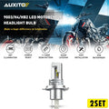 2X LED H4 Bulb White HID Hi/Low 360 Beam for Motorcycle