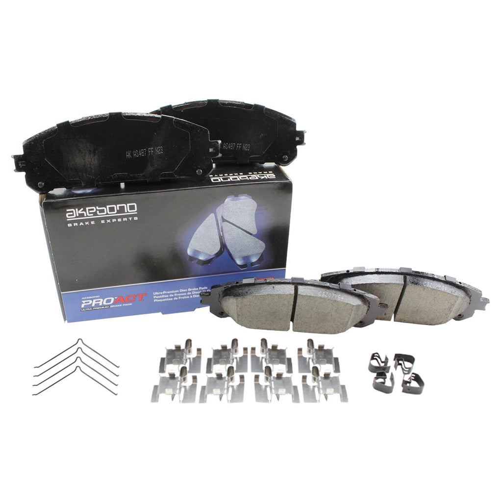 Set of 4 Akebono ProACT Front Ceramic Brake Pads for RX350 RX450h Highlander Sienna (2007–2022)