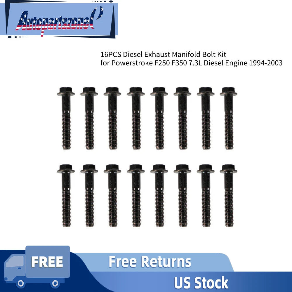 Exhaust Manifold Bolt Kit for Ford 7.3L Powerstroke F250 F350 (1994–2003)