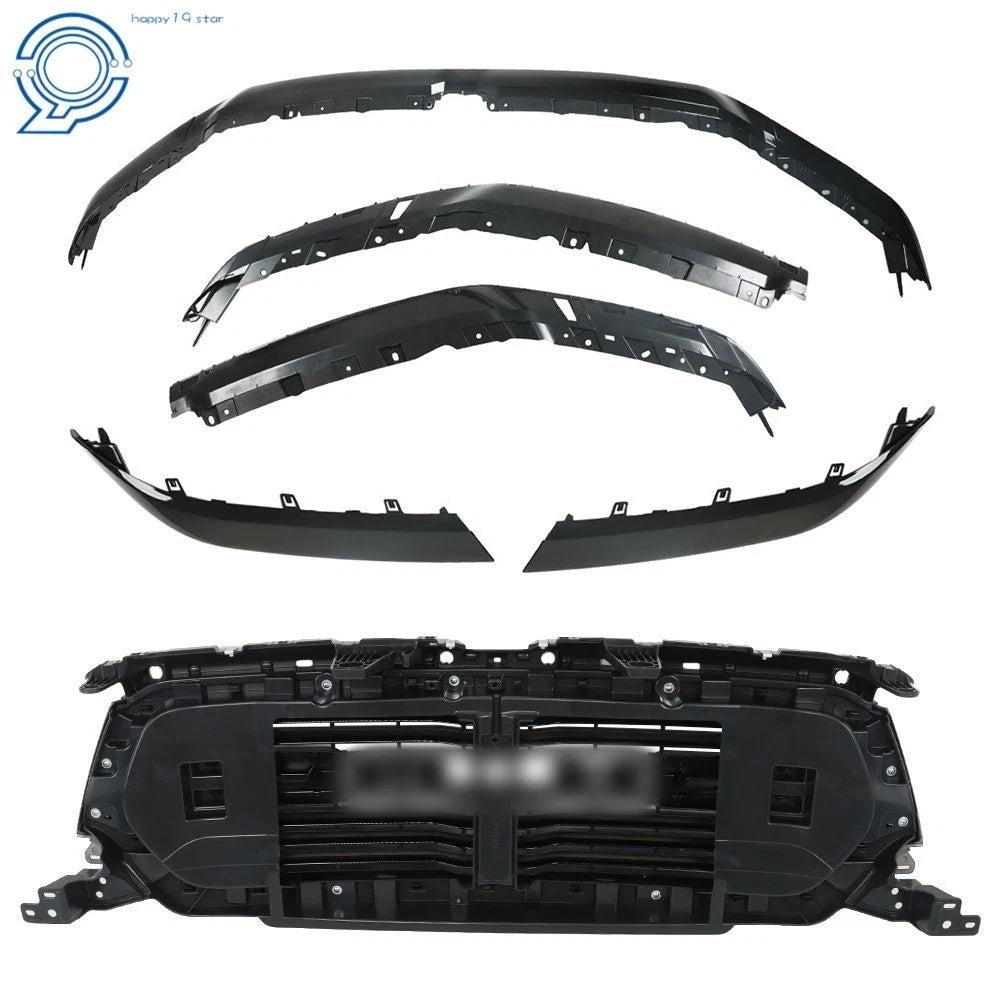 Front Upper Grille Molding for Ram 1500 (2019–2022) Glossy Black