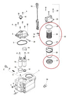Cool Fuel Filter Kit 35-8M0093688, 8M0204703 for Mercury MerCruiser (Gen 3)