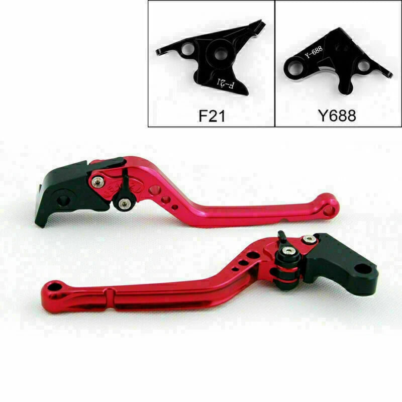 Long Brake Clutch Levers for Yamaha YZF 1000 R1 (1999–2001) Red T9