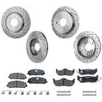 Brake Disc and Pad Kit for Nissan Titan (2008–2015) Front and Rear