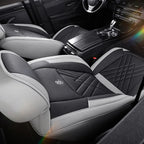 Leather Car Seat Full Set for Toyota (5-Seat, Black & Gray)