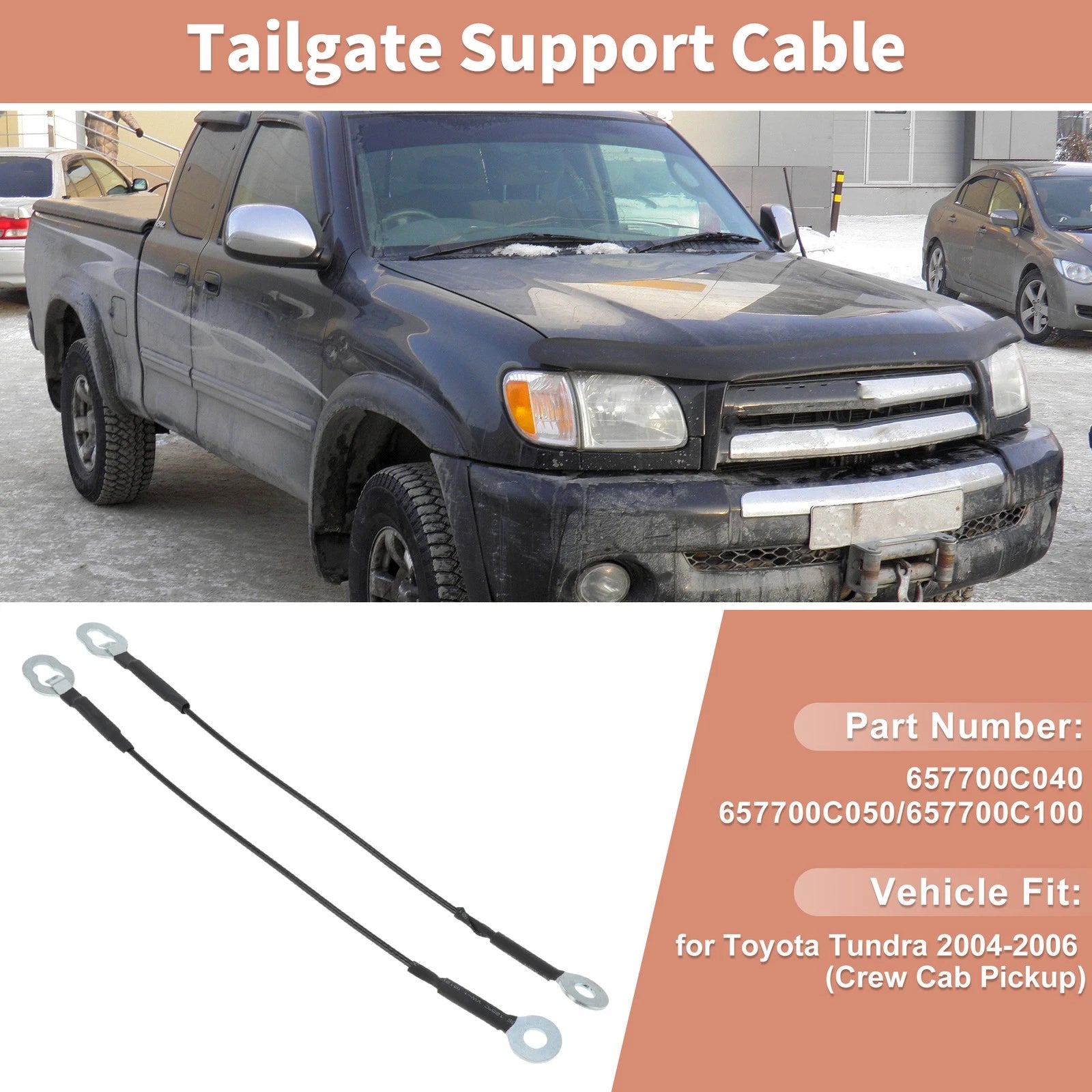 Tailgate Support Cable for Toyota Tundra (2004–2006) No.657700C040