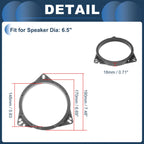 2X Speaker Spacer Ring Adaptor for Toyota 6.5" Tweeter 