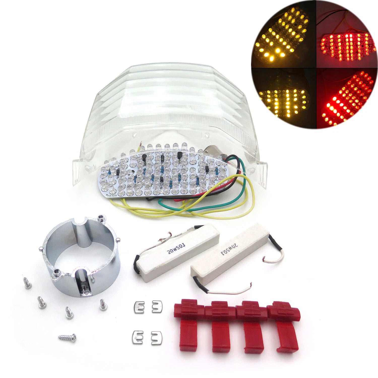 LED Tail Light with Integrated Turn Signals for Yamaha FZ6 Fazer 600 (2004–2014)