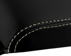 Leather Console Lid Armrest Cover for Nissan Rogue (2008–2013) Beige Stitch