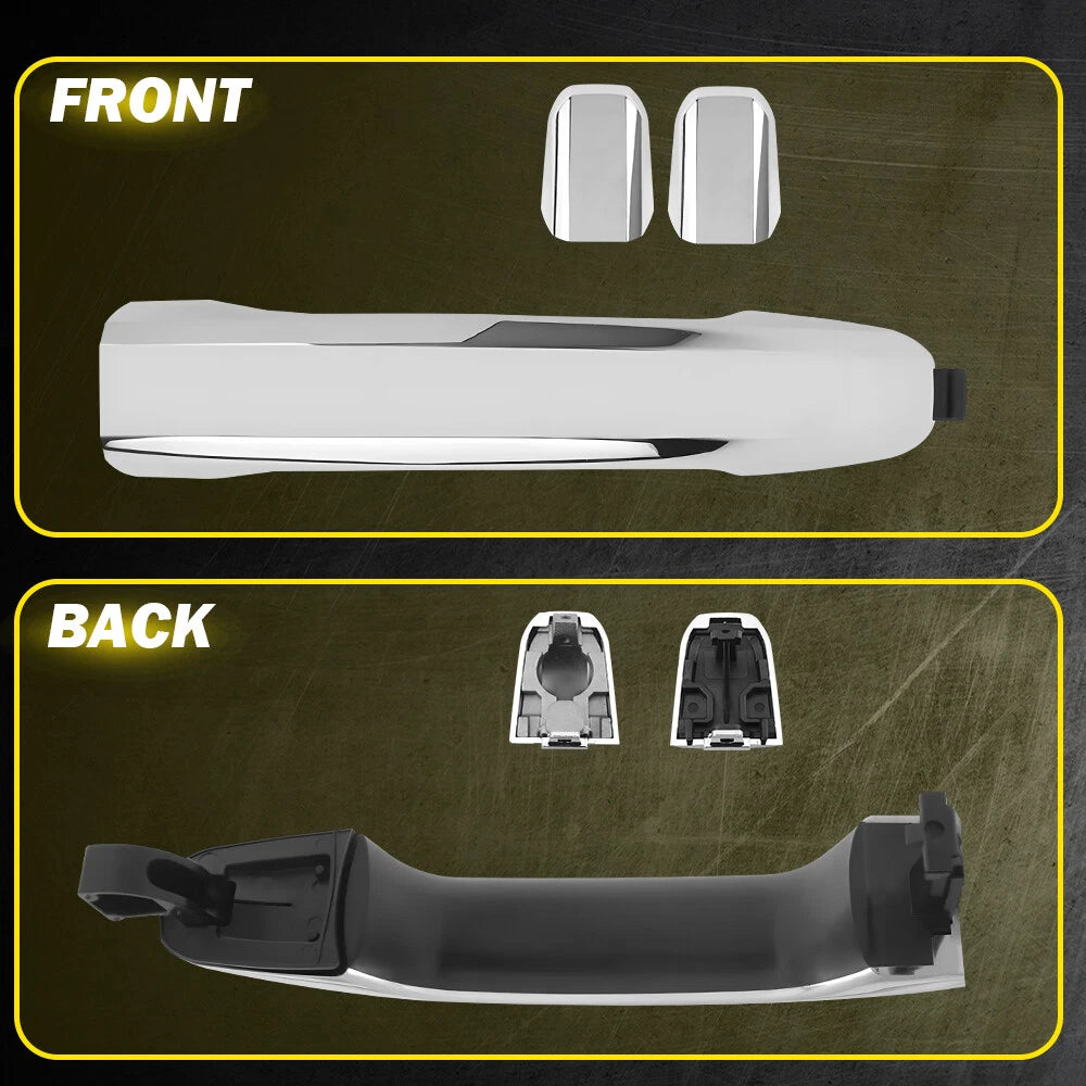 2X Chrome Exterior Door Handle for Chevy Silverado 1500 (2014–2022)
