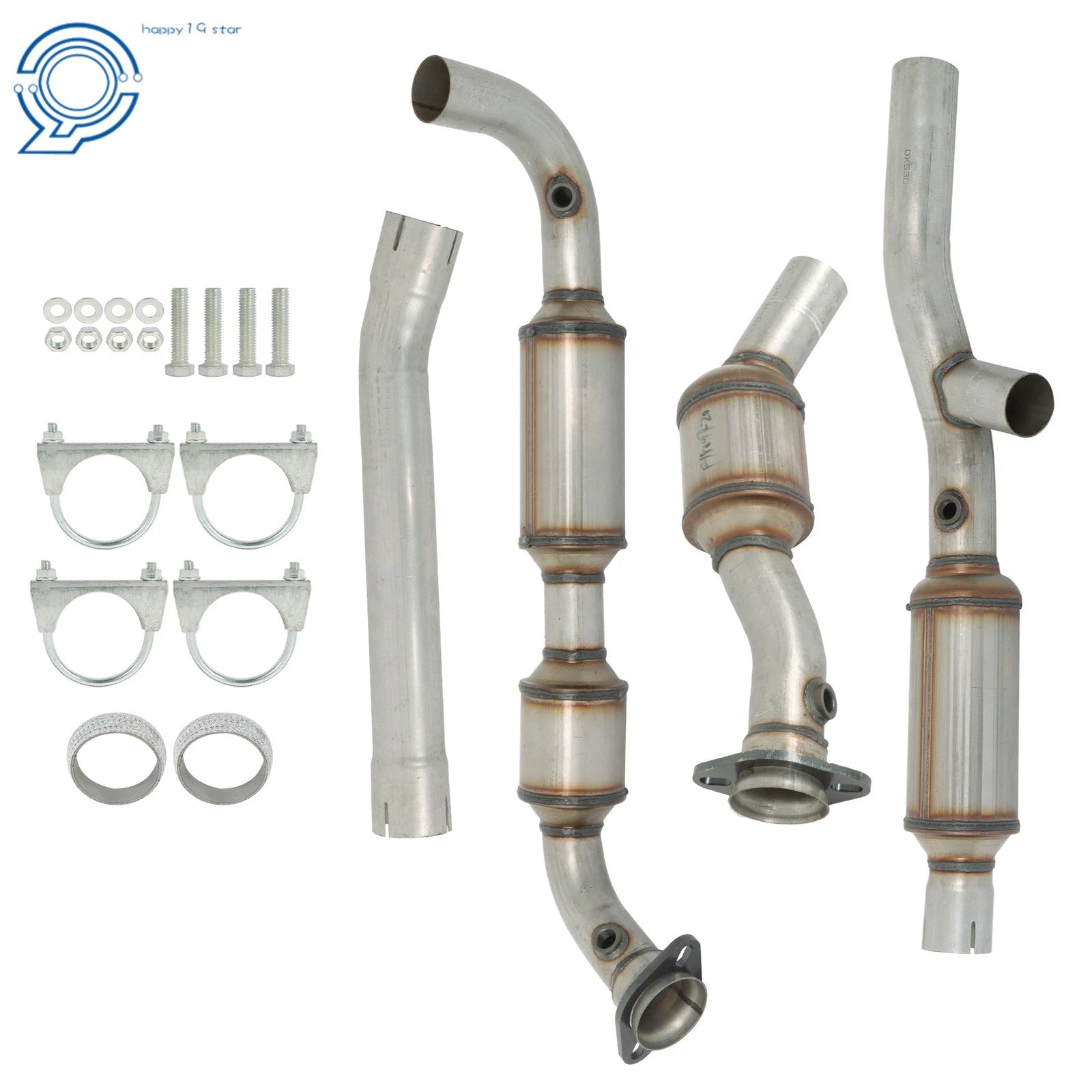 Set of 2 Y Pipe Catalytic Converters for Ford F-150 F150 (1997–2000) 4.6L RWD 53232