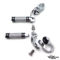 Chrome 2.5" Short Foot Peg Kit for Harley Davidson SuperLow 1200T (2011–2016)