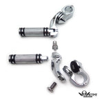 Chrome 2.5" Short Foot Peg Kit for Harley Davidson SuperLow 1200T (2011–2016)