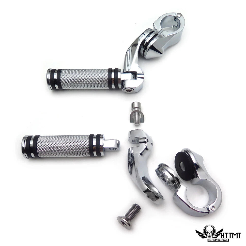 Chrome 2.5" Short Foot Peg Kit for Harley Davidson SuperLow 1200T (2011–2016)
