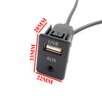 3.5mm AUX USB Female to 2 RCA Male Stereo Socket Extension Cable