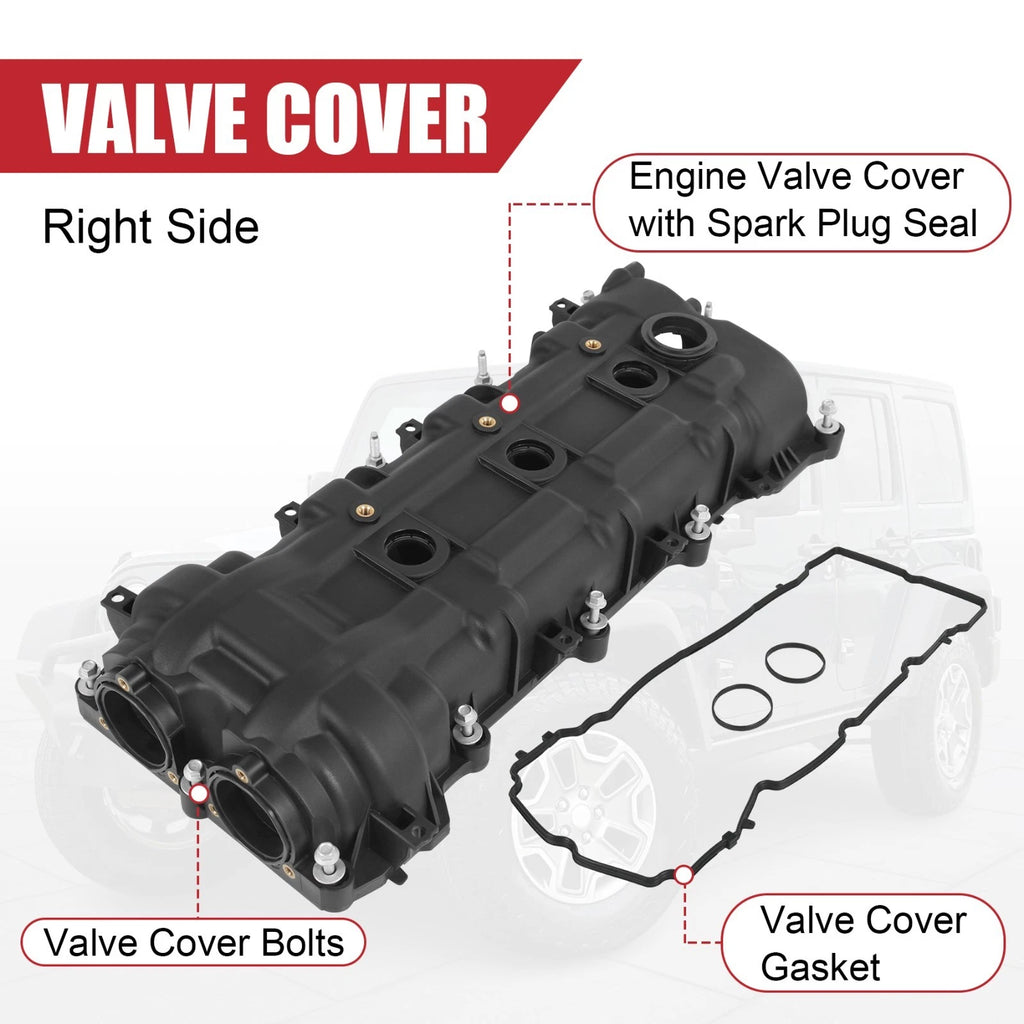 Engine Valve Cover Assembly for Dodge Chrysler Jeep 3.6L (2011–2021)