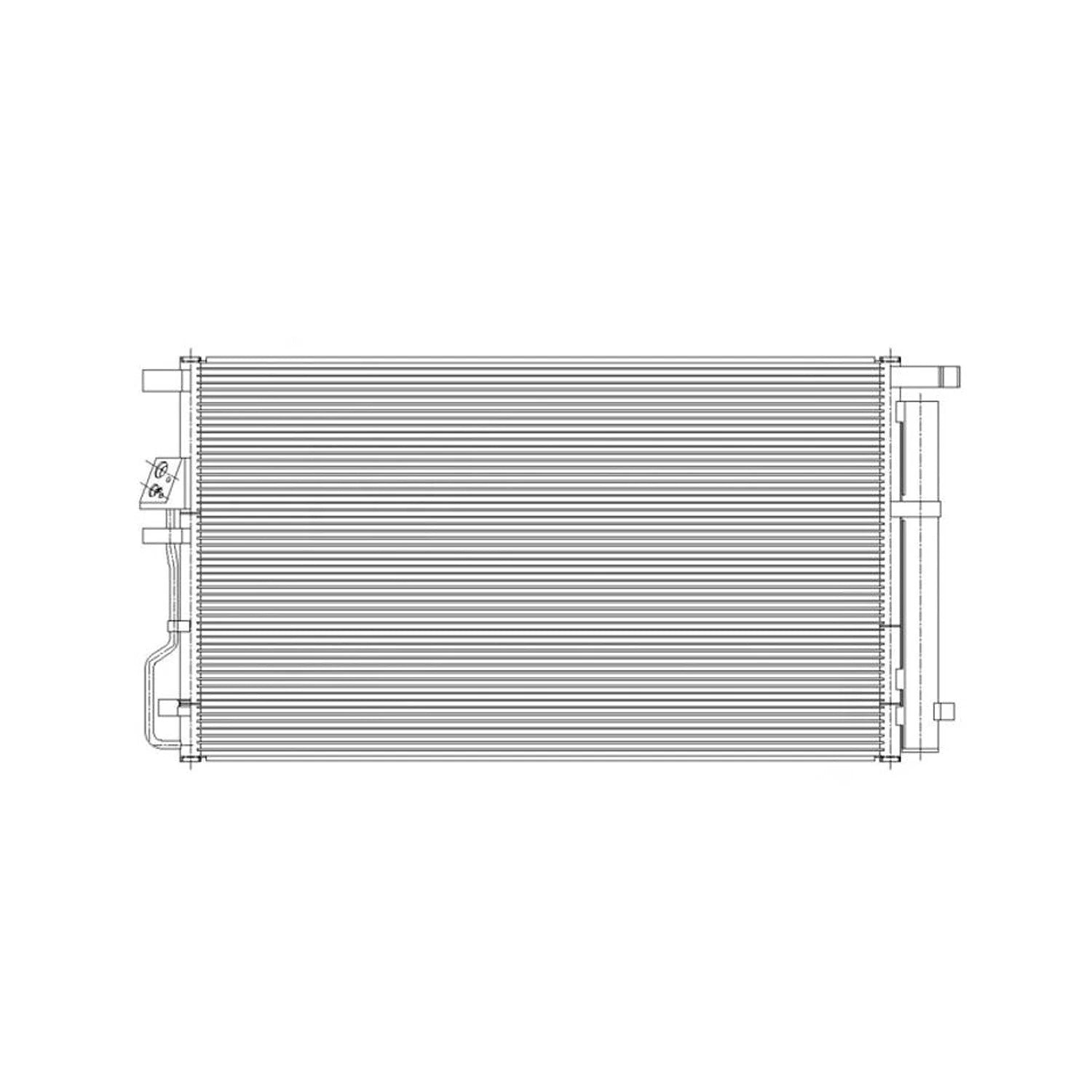 Replacement Aluminum A/C Condenser For 2016-2018 Hyundai Tucson