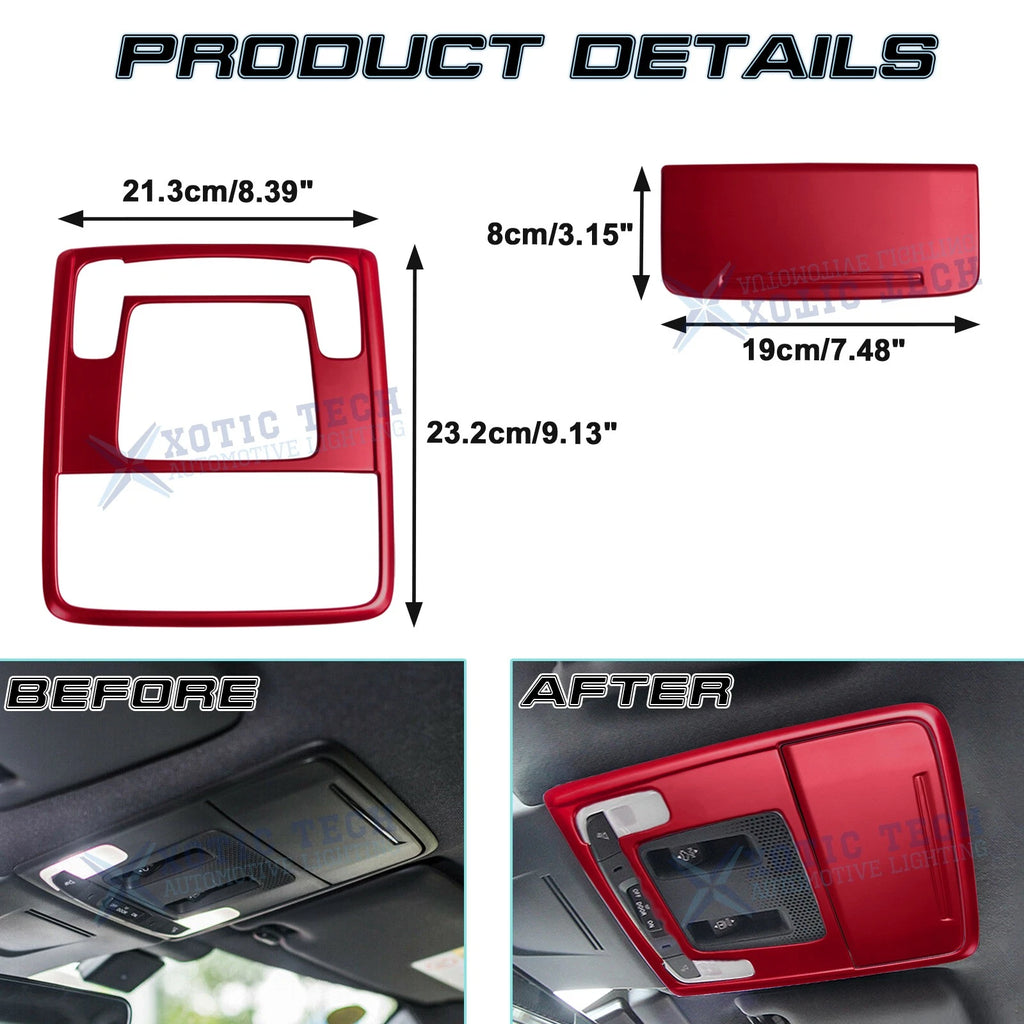 Red ABS Interior Reading Light Panel Moulding for Honda Civic (2022-2025)