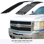 Upper Stainless Black Billet Grille Insert for Chevy Silverado 2500/3500 (2007-2010)