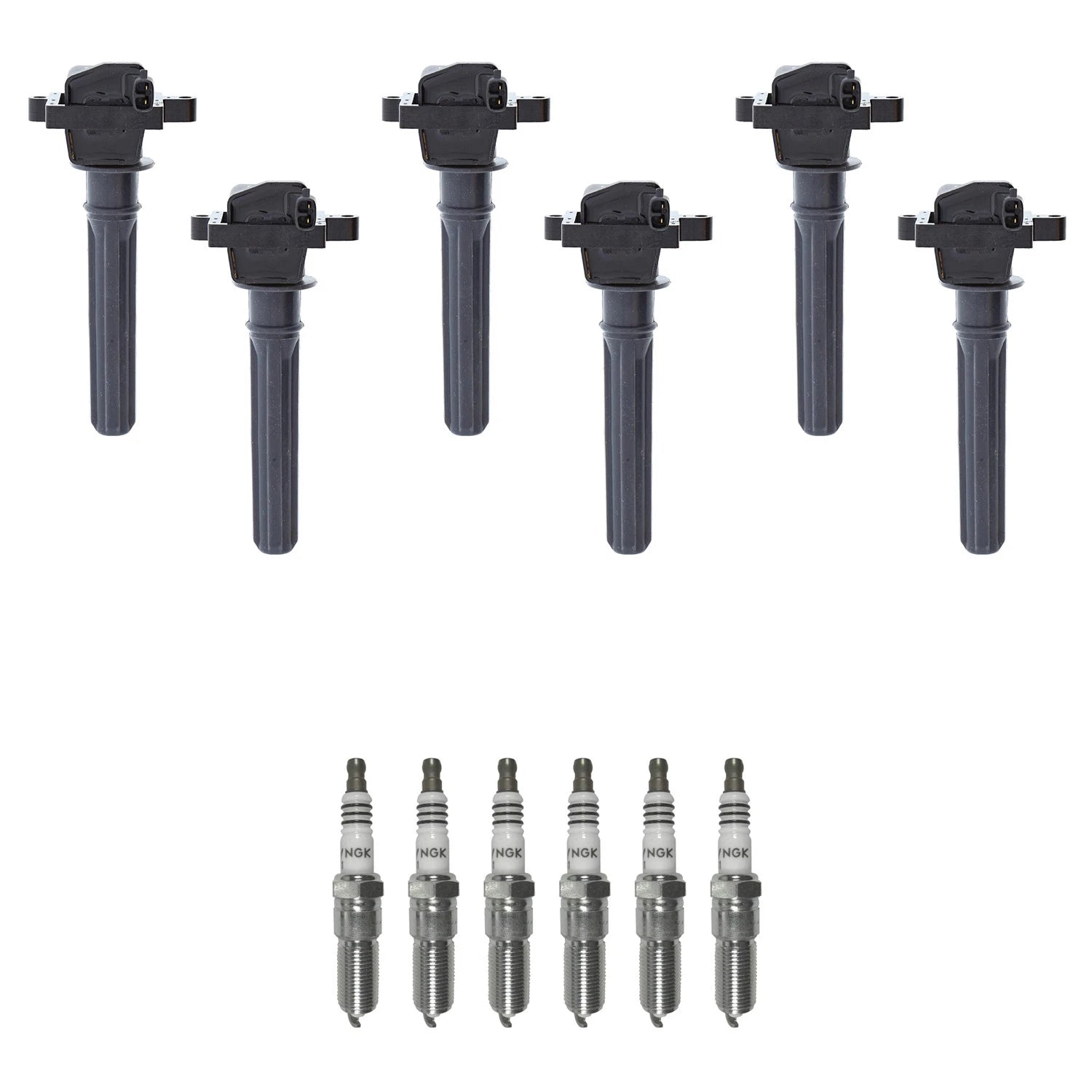 Set of 6 Ignition Coils & NGK Iridium Spark Plugs for Concorde Stratus (1998–2004)