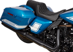 Predator 1Up Seat for Drag Specialties (Vinyl, Double Diamond Silver Stitch)