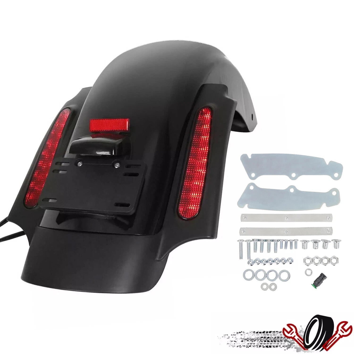 CVO Style Rear Fender System LED for Harley Road King Street Glide (2009–2013)
