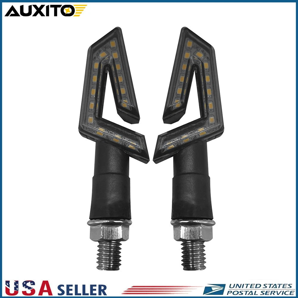 2 LED Turn Signal Indicators for Universal Motorcycles (Waterproof)