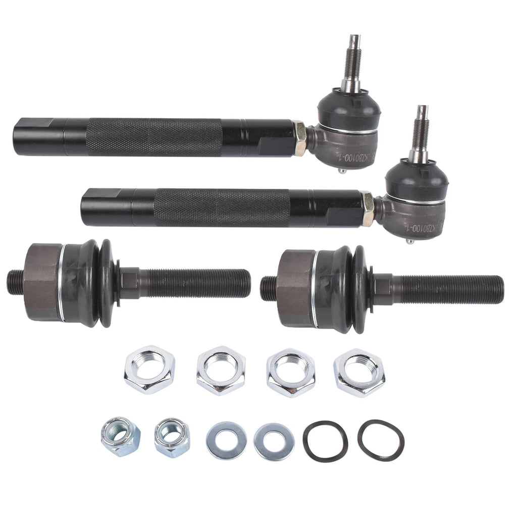 Set of 2 Front Inner Outer Tie Rod Ends for Silverado Sierra 2500HD 3500HD (2001–2010)