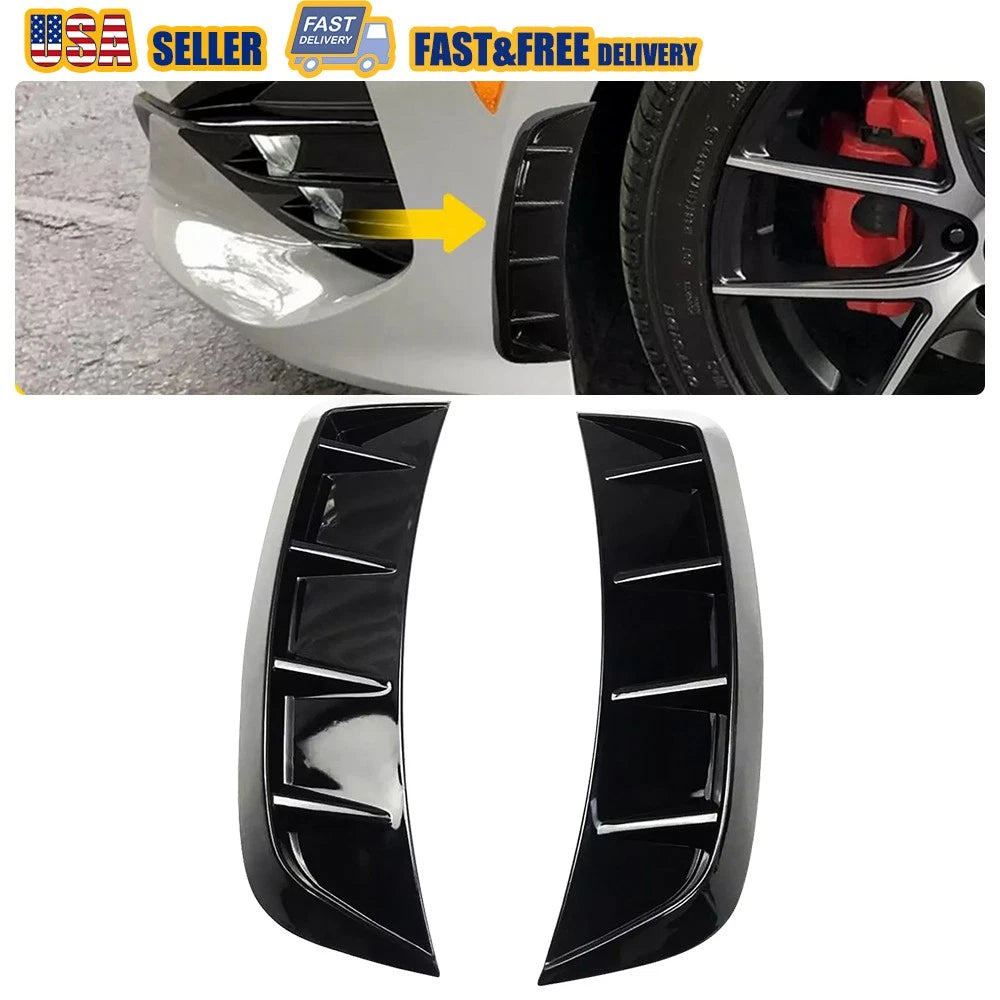 2pcs Glossy Black Side Fender Air Vents for Universal EV (No Specific Years)