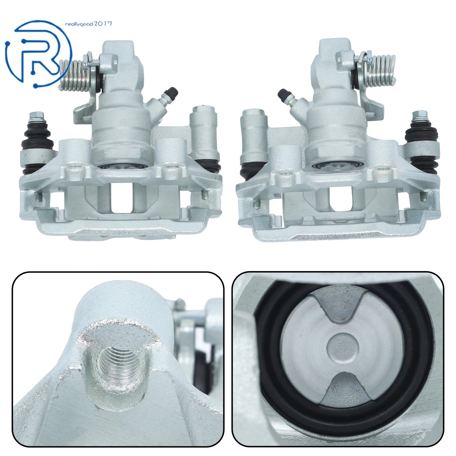 2X Rear Disc Brake Caliper w/ Bracket for Buick LeSabre Pontiac Bonneville (2000–2005)