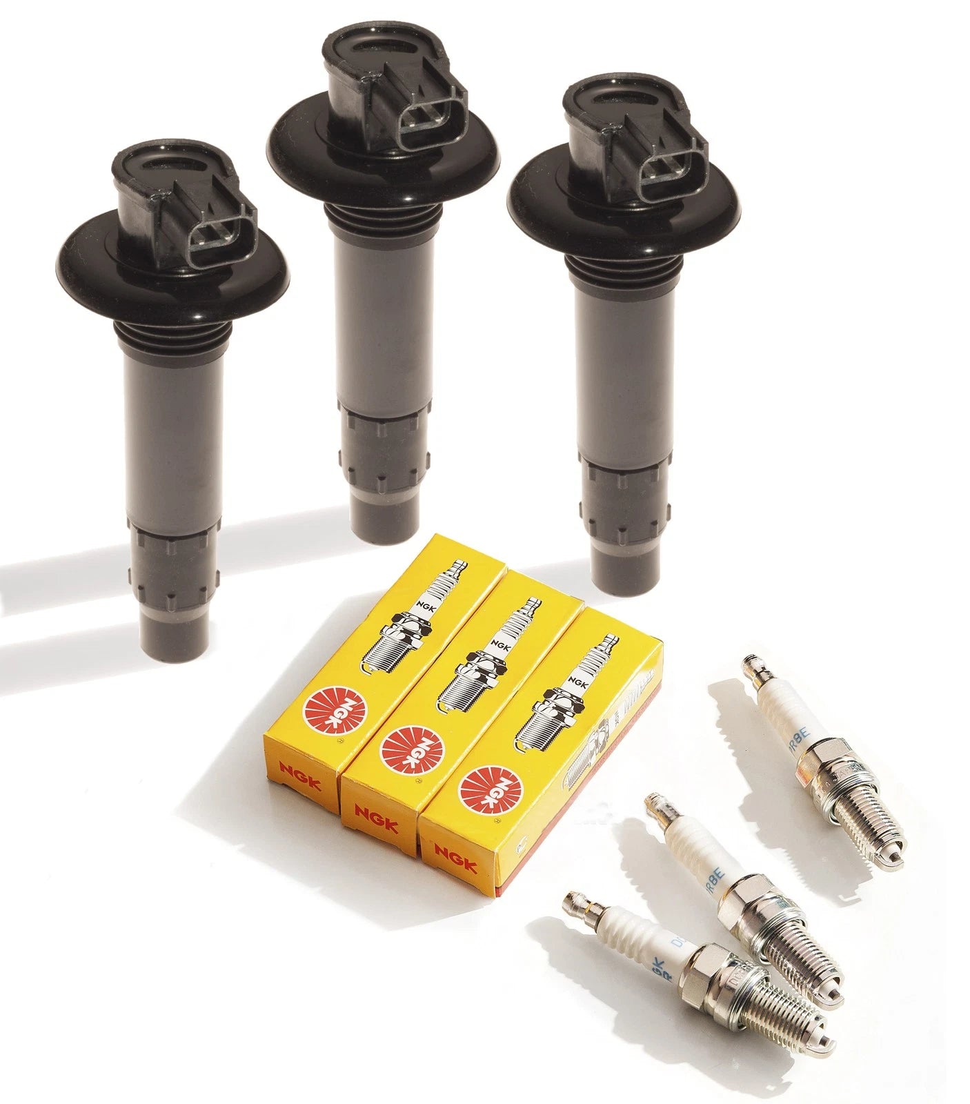 3 Pack Ignition Coil & NGK Plugs for Sea Doo 4-Tec (130-260 HP)