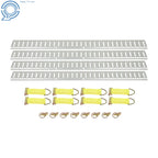 Set of 4 E Track Rails with 8 O Rings and 8 Rope Tie Offs