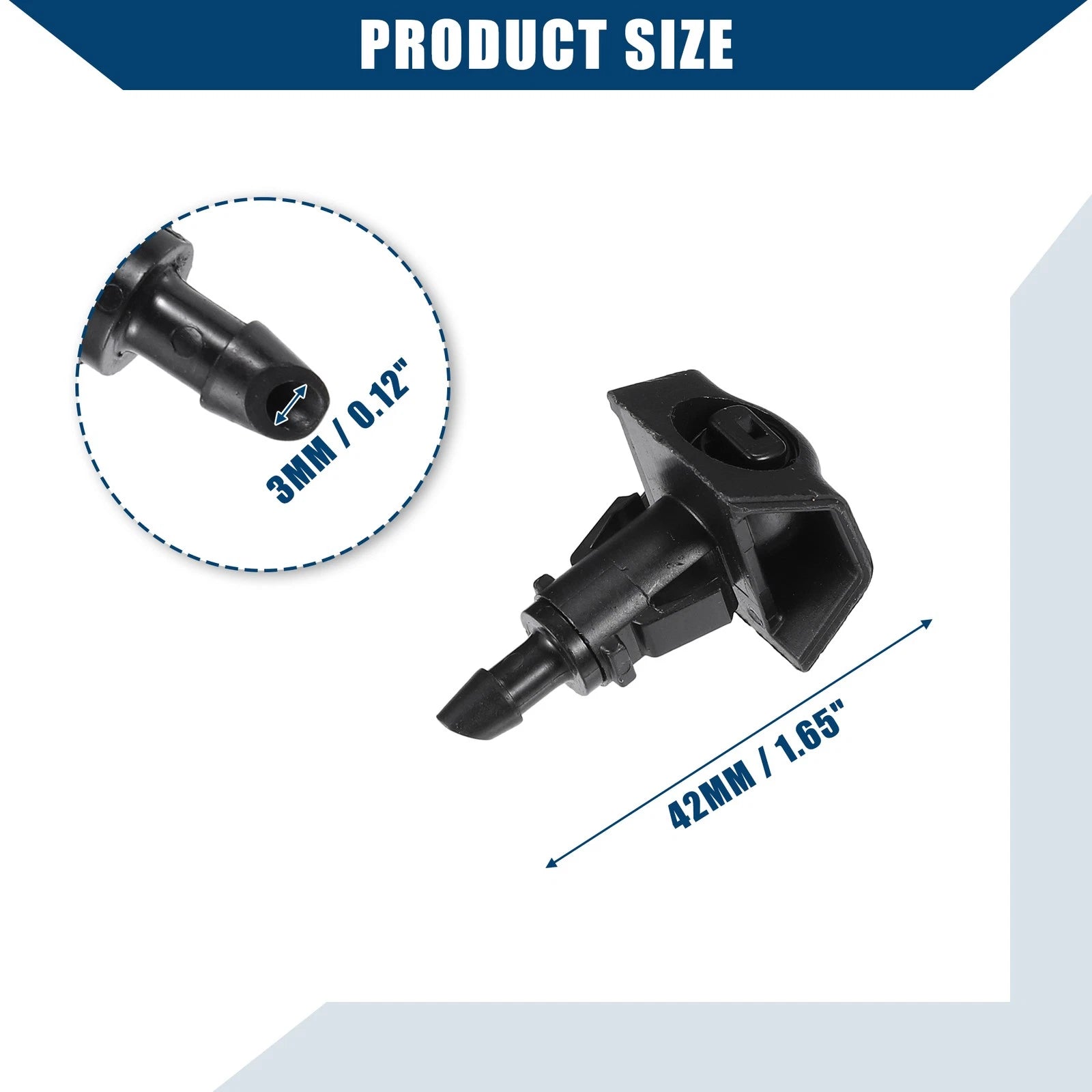 Set of 2 Windshield Washer Nozzles for Nissan (No.28931ZW80A)
