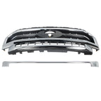 Front Upper Bumper Grille for Ford F-250 F-350 (2020–2022) Black Chrome