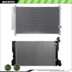 Radiator and A/C Condenser Kit for Toyota Corolla Sedan 1.8L (2009–2015)
