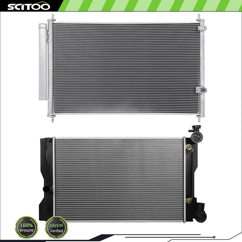 Radiator and A/C Condenser Kit for Toyota Corolla Sedan 1.8L (2009–2015)