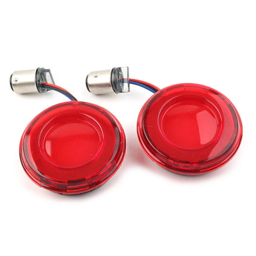 1 Pair 1157 LED Front Turn Signal Lights for Harley Dyna