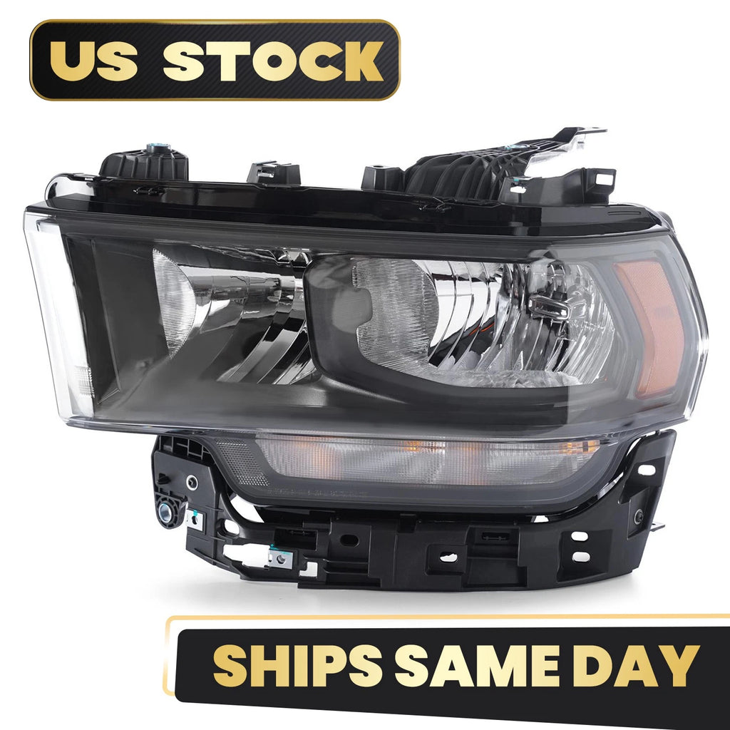Halogen Headlight for Ram 2500 3500 (2019–2024) Left Side Black