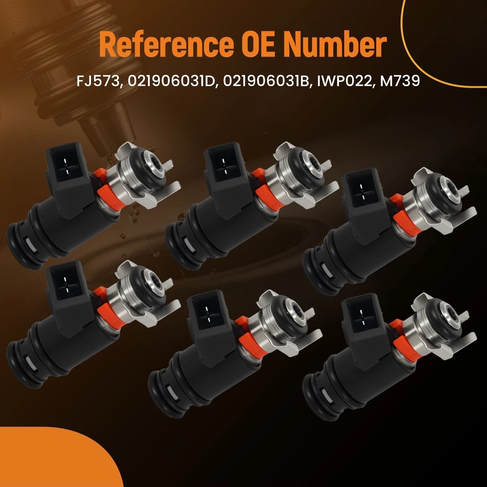 Fuel Injector Set for Volkswagen EuroVan Golf Jetta 2.8L V6 (1997–2001)