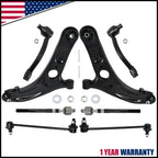 8Pcs Front Lower Control Arm Tie Rod End Sway Bar for Hyundai Elantra (2011–2016)