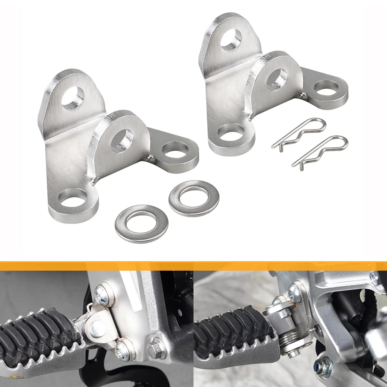 Lowered Footpeg Bracket Mounts for Yamaha Tenere 700 (2019–2023)
