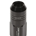 20 PCS Closed End M12x1.5 50mm Tall Black Aluminum Lug Nuts + Adapter